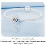 S925 Sterling Silber platinierter Sonnen-Mond-Perlen-DIY-Anhänger – Bild 5