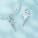 S925 Sterling Silber Nano Opal Blau Herz Ballon DIY Perlen – Bild 3