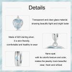 S925 Sterling Silber Nano Opal Blau Herz Ballon DIY Perlen – Bild 4