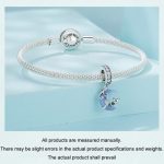 S925 Sterling Silber leuchtende süße Mondkatze DIY Anhänger Perlen – Bild 5