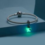 S925 Sterling Silber Leuchtender Stein Stern Wunschflasche DIY Anhänger Perlen – Bild 2