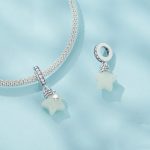 S925 Sterling Silber Leuchtender Stein Stern Wunschflasche DIY Anhänger Perlen – Bild 3