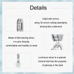 S925 Sterling Silber Leuchtender Stein Stern Wunschflasche DIY Anhänger Perlen – Bild 6