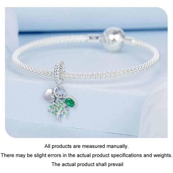 S925 Sterling Silber platinierter Zirkon Baum des Lebens DIY Anhänger – Bild 5