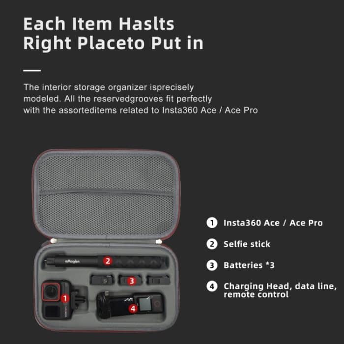 Für Insta360 Ace Pro / Ace aMagisn Medium Storage Pack Schutz Bewegung Kamera Zubehör – Bild 9
