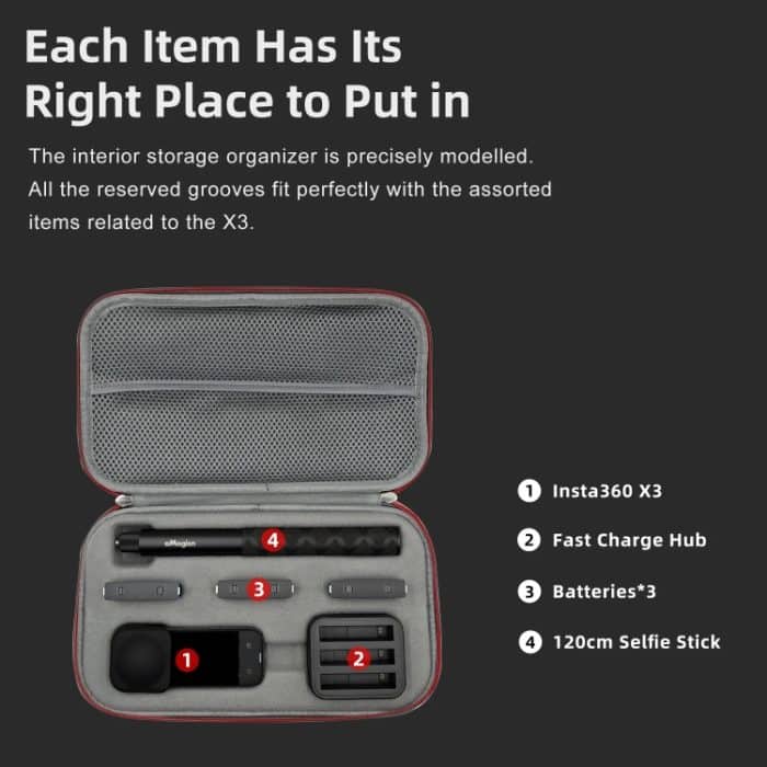 Für Insta360 X3 AMagisn Medium Storage Pack Schutzzubehör – Bild 8