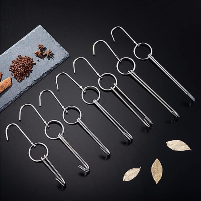 Edelstahl-Doppelring-Entenkocher-Aufhänger für Outdoor-Grill-Aufhängehaken, 3 Centi Small Ring 23cm, 3 Centi Small Wax Ring 24.5cm, 3 Centi Large Wax Ring 33cm, 3 Centi Medium Wax Ring 29cm, 4 Centi  Steel Thick Short 24cm, 4 Centi Steel Thick Long 28.... – Bild 2