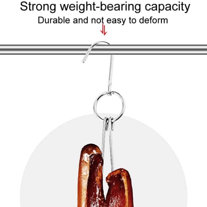 Edelstahl-Doppelring-Entenkocher-Aufhänger für Outdoor-Grill-Aufhängehaken, 3 Centi Small Ring 23cm, 3 Centi Small Wax Ring 24.5cm, 3 Centi Large Wax Ring 33cm, 3 Centi Medium Wax Ring 29cm, 4 Centi  Steel Thick Short 24cm, 4 Centi Steel Thick Long 28.... – Bild 3