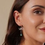 S925 Sterling Silber platinierte Zirkon-Libellen-Quasten-Ohrstecker – Bild 6