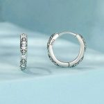 S925 Sterling Silber Retro Muster Damen Ohrringe – Bild 2