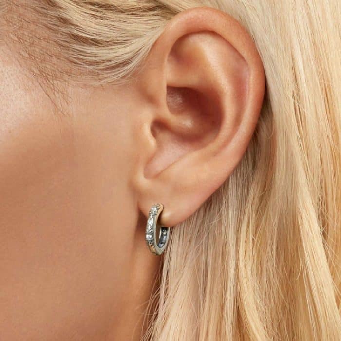 S925 Sterling Silber Retro Muster Damen Ohrringe – Bild 6