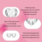 S925 Sterling Silber Liebe Herz Ohrringe für Frauen – Bild 4