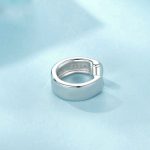 S925-Sterlingsilber mit platiniertem Metallring für einzelnes Ohr – Bild 3