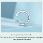 S925-Sterlingsilber mit platiniertem Metallring für einzelnes Ohr – Bild 4