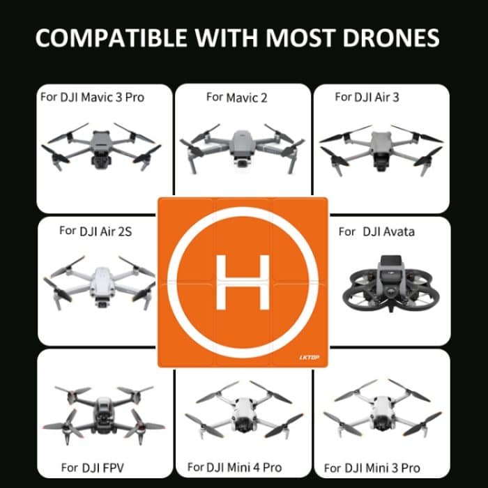 Drone Universal Landing Pad Doppelseitige wasserdichte faltbare RC Flugzeug Startmatte, LKTOP 50cm, LKTOP 65cm – Bild 4