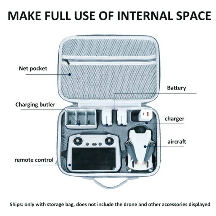 Für DJI Mini 4 Pro / Mini 3 Pro LKTOP Tragetasche Wasserdichte Umhängetasche Handtasche, Nylon, PU – Bild 5