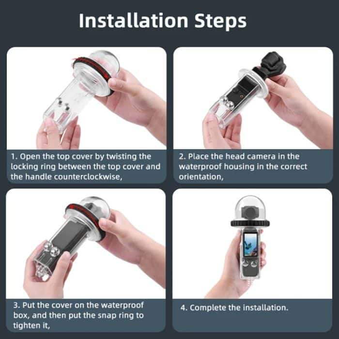 Für DJI Osmo Pocket 3 BRDRC 40 m Tiefe, wasserdichte Gehäuse-Tauchgehäuseabdeckung – Bild 13