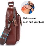 BULL CAPTAIN 049 Retro-Umhängetasche aus erstklassigem Rindsleder mit großem Fassungsvermögen und einer Schulter – Bild 3