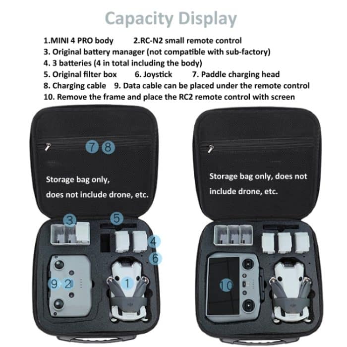 Für DJI Mini 4 Pro Drone Aufbewahrungstasche Box Umhängetasche Koffer, M4-002 – Bild 4
