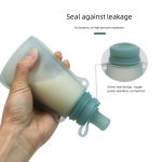 120 ml wiederverwendbare Babynahrungsbeutel aus Silikon, nachfüllbare Quetsch-Aufbewahrungsbehälter, 120ml  Orange, 120ml  Blue, 120ml  White – Bild 5