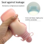 150 ml wiederverwendbare Babynahrungsbeutel aus Silikon, nachfüllbare Quetsch-Aufbewahrungsbehälter, 150ml  Blue, 150ml Pink, 150ml Beige – Bild 5