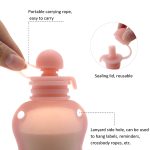 150 ml wiederverwendbare Babynahrungsbeutel aus Silikon, nachfüllbare Quetsch-Aufbewahrungsbehälter, 150ml  Blue, 150ml Pink, 150ml Beige – Bild 7
