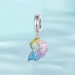 S925 Sterling Silber Neonfarbenes Muschelarmband mit Perlen – Bild 2