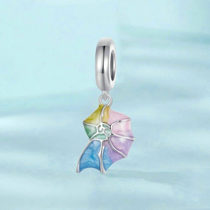 S925 Sterling Silber Neonfarbenes Muschelarmband mit Perlen – Bild 2