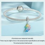 S925 Sterling Silber Neonfarbenes Muschelarmband mit Perlen – Bild 5