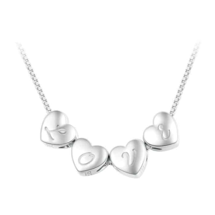 S925 Sterling Silber platinierte Love Letters DIY Perlen – Bild 3