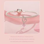 S925 Sterling Silber Twisted Rope Smart Heart DIY Anhänger Perlen – Bild 5