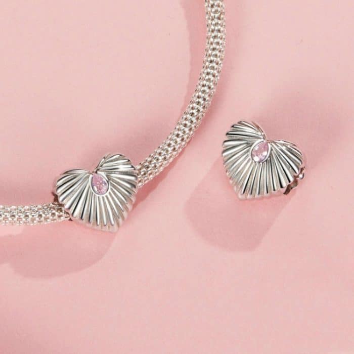 S925 Sterling Silber platinierte Liebes-DIY-Perlen – Bild 3