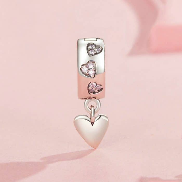S925 Sterling Silber platiniert Smart Heart Love Schnalle DIY Perlen – Bild 2