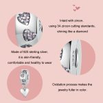 S925 Sterling Silber platiniert Smart Heart Love Schnalle DIY Perlen – Bild 4