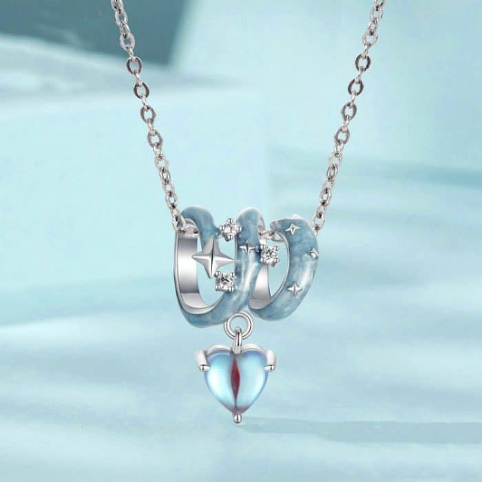 S925 Sterling Silber platinierte Sternenhimmel-Love-DIY-Perlen – Bild 5