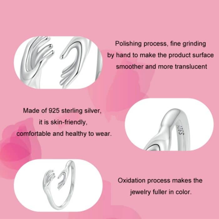 Offener, verstellbarer Ring aus S925-Sterlingsilber – Bild 4