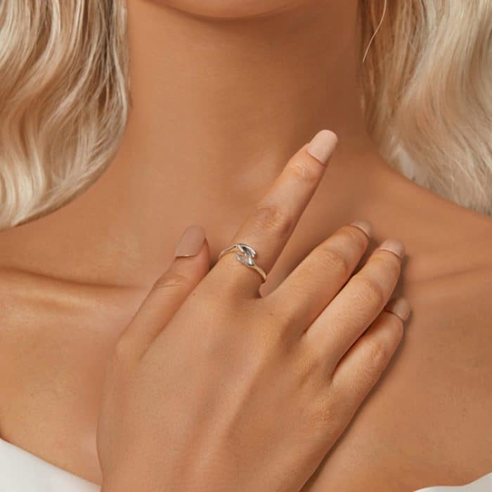 Offener, verstellbarer Ring aus S925-Sterlingsilber – Bild 5