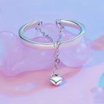 S925 Sterling Silber Liebeskette offener verstellbarer Ring – Bild 2