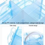 3-lagige, abnehmbare Schmuck-Aufbewahrungsbox, tragbare Kosmetik-Aufbewahrungsbox aus Kunststoff – Bild 4