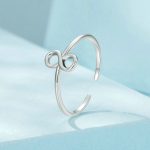 Offener, verstellbarer Ring mit Endlosschleife aus S925-Sterlingsilber – Bild 3
