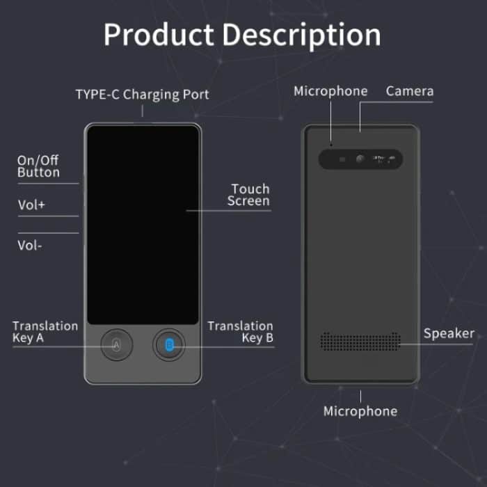 Hishell W12 144 Sprachen KI-Sprachübersetzer, intelligenter Kameraübersetzer, Offline-Dialog, gegenseitige Echtzeitübersetzung – Bild 3