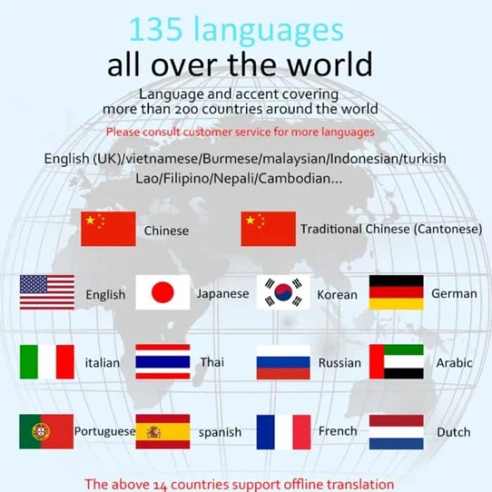 Hishell P40 Smart Translator 135 Sprachen Sprachintelligente Online-Übersetzungsmaschine Offline-Sprachübersetzung in mehreren Sprachen – Bild 8