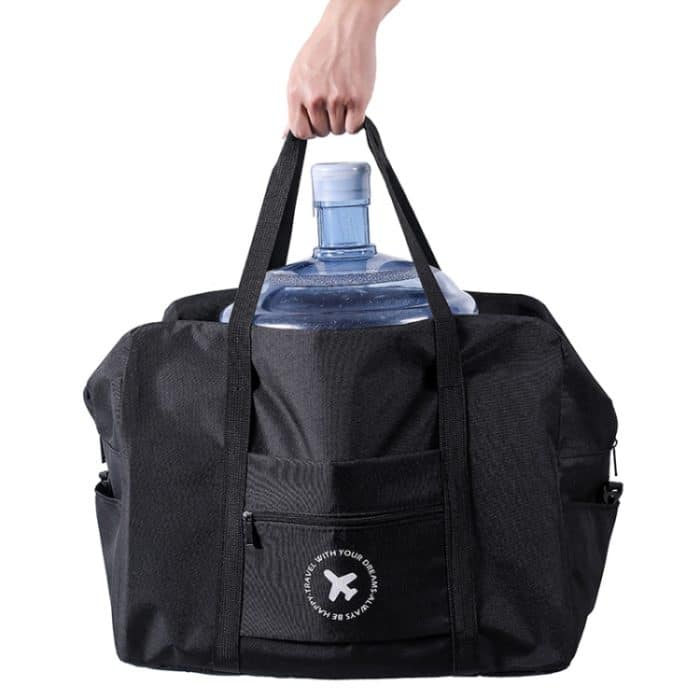 Faltbare Reisetasche, Umhängetasche, Flugzeug-Koffer für Camping, Wandern, Small Gray, Small Black, Large Gray, Large Black – Bild 3