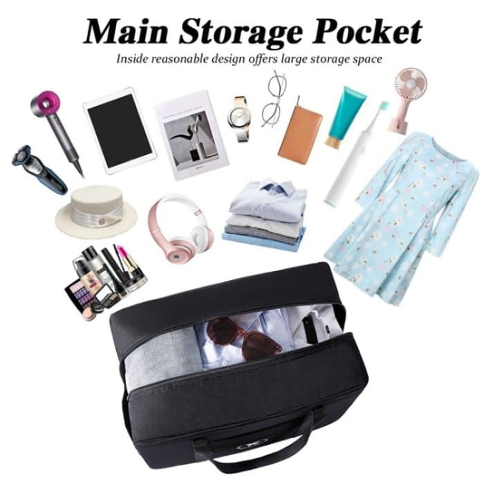 Faltbare Reisetasche, Umhängetasche, Flugzeug-Koffer für Camping, Wandern, Small Gray, Small Black, Large Gray, Large Black – Bild 4