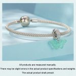 S925 Sterling Silber platinierter Zirkon-Schmetterlings-Glas-DIY-Anhänger – Bild 5