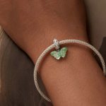 S925 Sterling Silber platinierter Zirkon-Schmetterlings-Glas-DIY-Anhänger – Bild 6