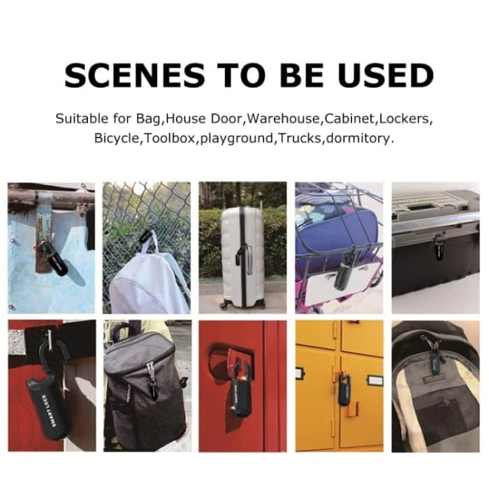 Intelligente USB-Ladetasche, Fingerabdruck-Vorhängeschloss, Möbel-Rucksack-Schloss – Bild 7
