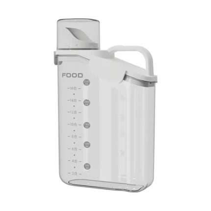 Versiegelter Getreidebehälter aus Kunststoff, Aufbewahrungsbehälter für Trockenfutter mit Messbecher-Ausgießer, 2800ml, 2000ml, 1600ml