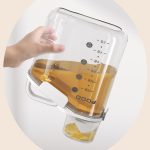 Versiegelter Getreidebehälter aus Kunststoff, Aufbewahrungsbehälter für Trockenfutter mit Messbecher-Ausgießer, 2800ml, 2000ml, 1600ml – Bild 4