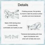 S925 Sterling Silber Schleife Damen Ohrringe – Bild 3